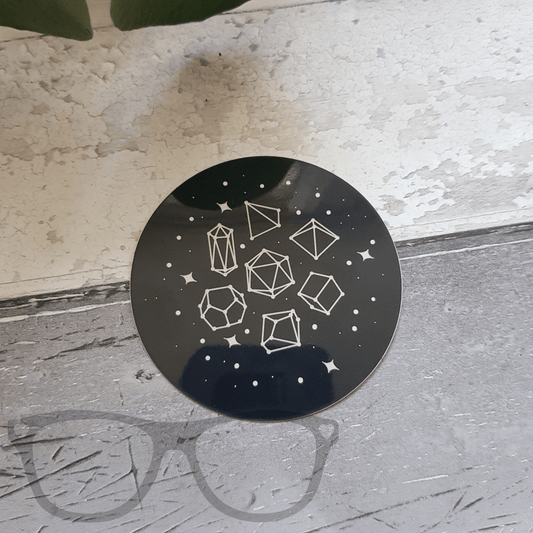 Glow in the Dark Dice Constellations Sticker - Mini Geek Boutique