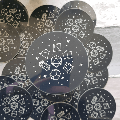 Glow in the Dark Dice Constellations Sticker - Mini Geek Boutique
