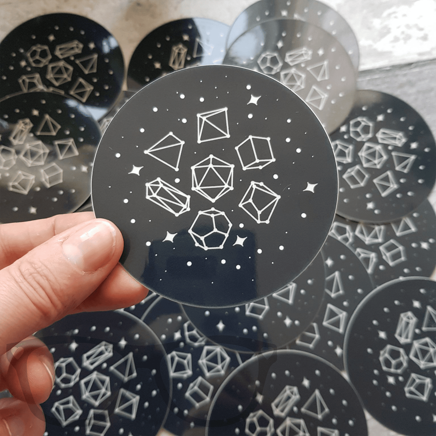 Glow in the Dark Dice Constellations Sticker - Mini Geek Boutique