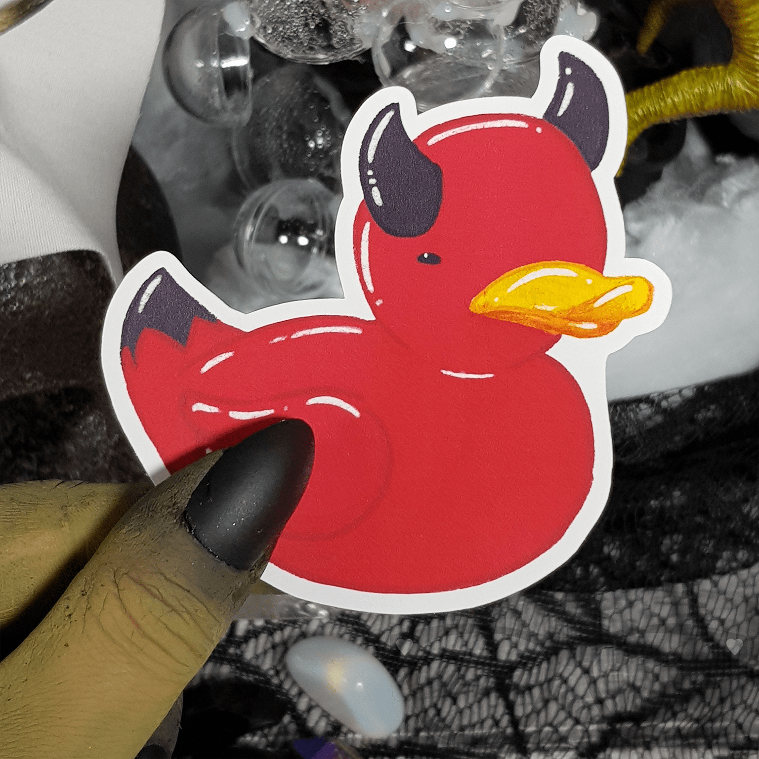 Halloween Beelzeduck Vinyl Sticker - Mini Geek Boutique