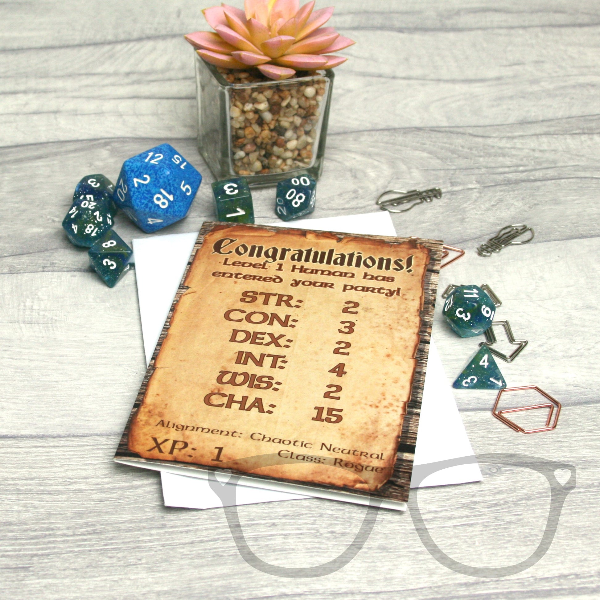 Level 1 Human New Parent Greeting Card – Blank Inside, Ideal for Any Occasion - Mini Geek Boutique