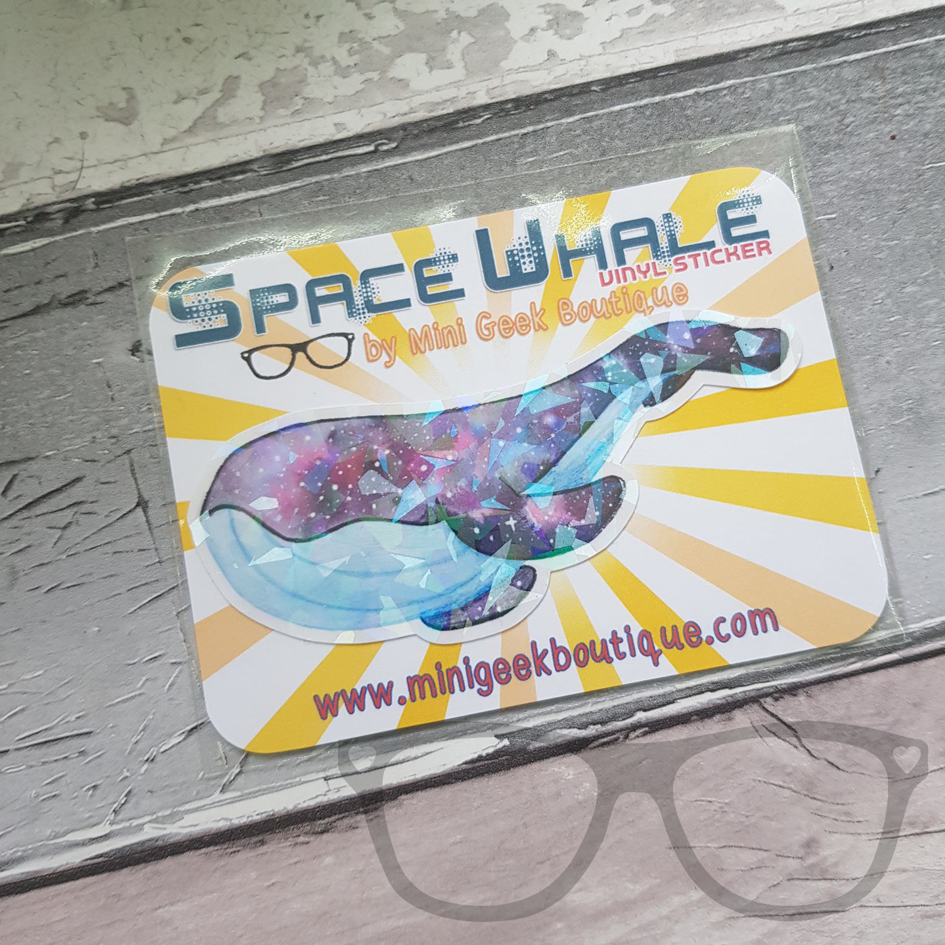 Celestial Whale Holographic Vinyl Sticker
