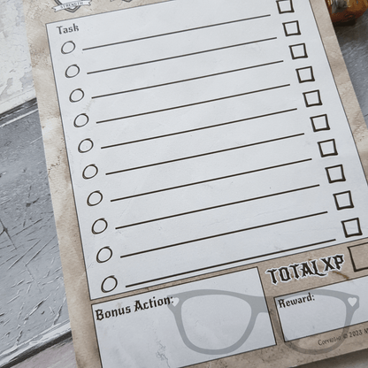 To - do list notepad Fantasy RPG A5 - Mini Geek Boutique
