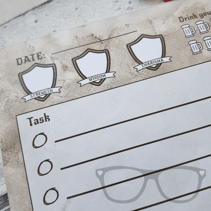 To - do list notepad Fantasy RPG A5 - Mini Geek Boutique